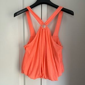 Free People top neon pink top summer top